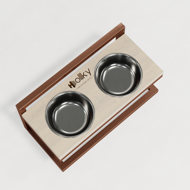 Hollky Flex S - миски на регульованій підставці для маленьких собак (2 × 0.45 л) GLWH