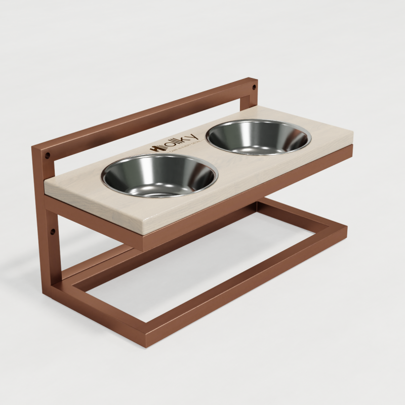 Hollky Flex S - миски на регульованій підставці для маленьких собак (2 × 0.45 л) GLWH