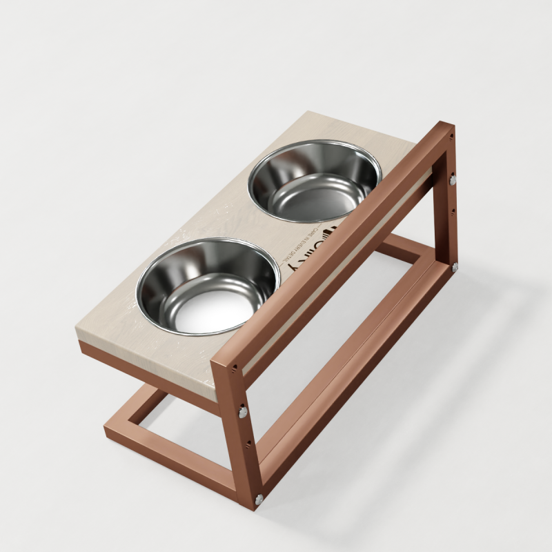 Hollky Flex S - миски на регульованій підставці для маленьких собак (2 × 0.45 л) GLWH