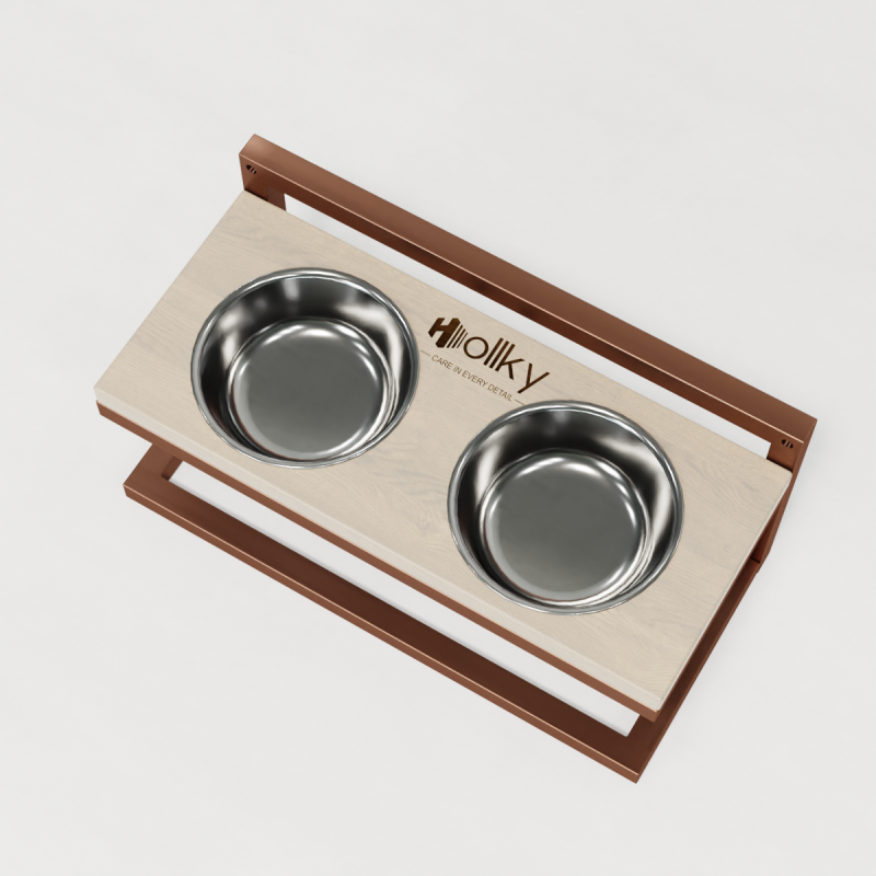 Hollky Flex S - миски на регульованій підставці для маленьких собак (2 × 0.45 л) GLWH