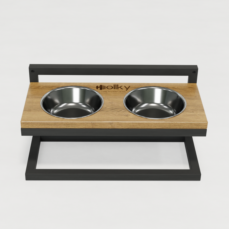 Hollky Flex S - миски на регульованій підставці для маленьких собак (2 × 0.45 л) GRNT