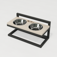 Hollky Flex S - миски на регульованій підставці для маленьких собак (2 × 0.45 л) GRWH