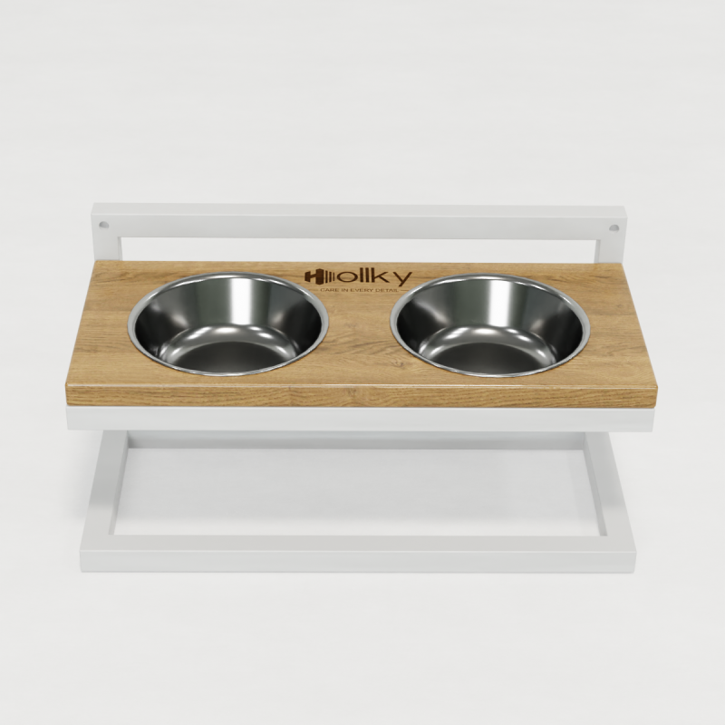 Hollky Flex S - миски на регульованій підставці для маленьких собак (2 × 0.45 л) WHNT