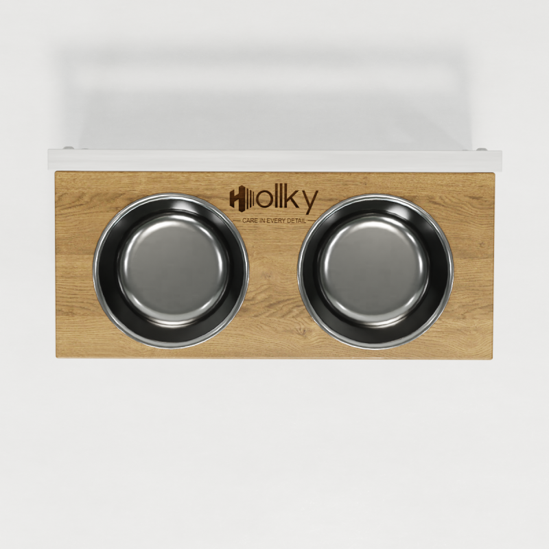 Hollky Flex S - миски на регульованій підставці для маленьких собак (2 × 0.45 л) WHNT