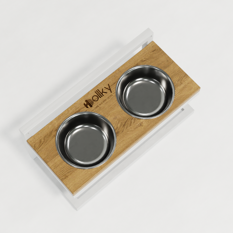 Hollky Flex S - миски на регульованій підставці для маленьких собак (2 × 0.45 л) WHNT