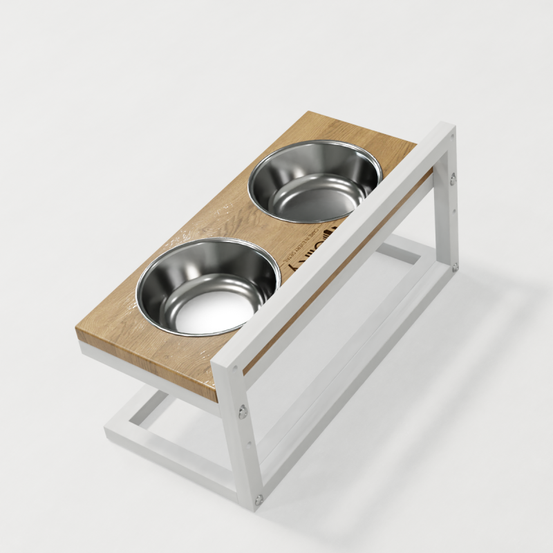 Hollky Flex S - миски на регульованій підставці для маленьких собак (2 × 0.45 л) WHNT