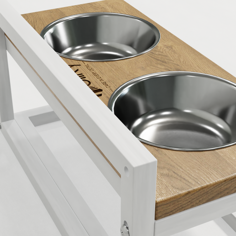 Hollky Flex S - миски на регульованій підставці для маленьких собак (2 × 0.45 л) WHNT