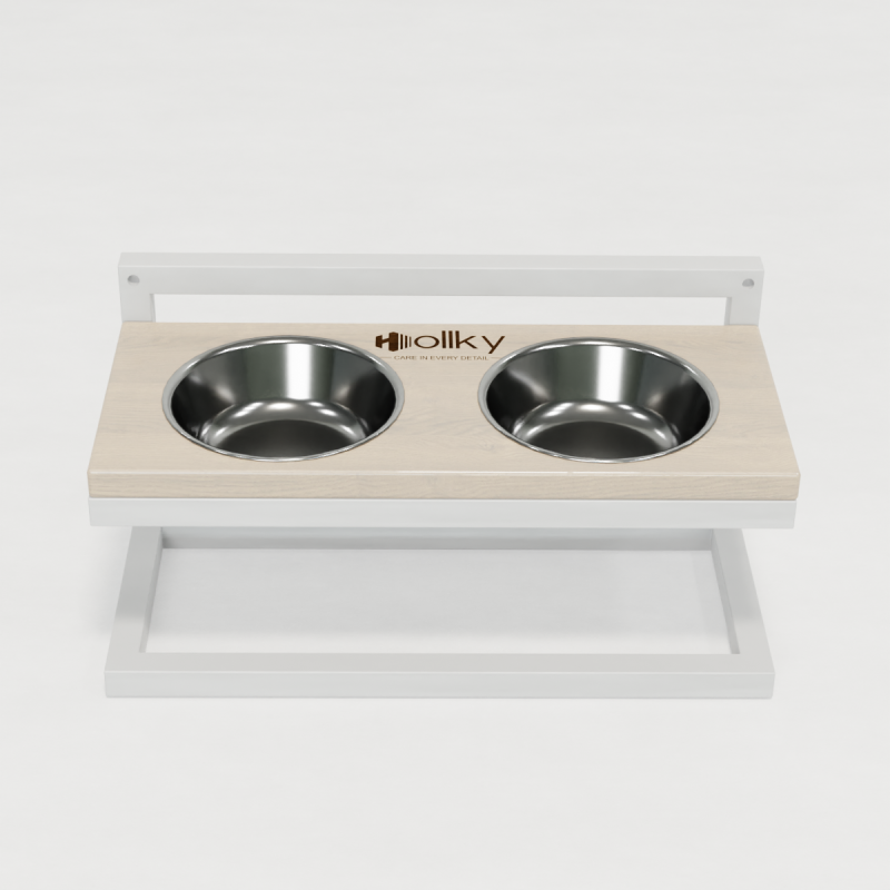 Hollky Flex S - миски на регульованій підставці для маленьких собак (2 × 0.45 л) WHWH