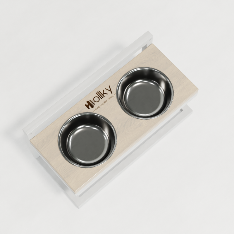 Hollky Flex S - миски на регульованій підставці для маленьких собак (2 × 0.45 л) WHWH