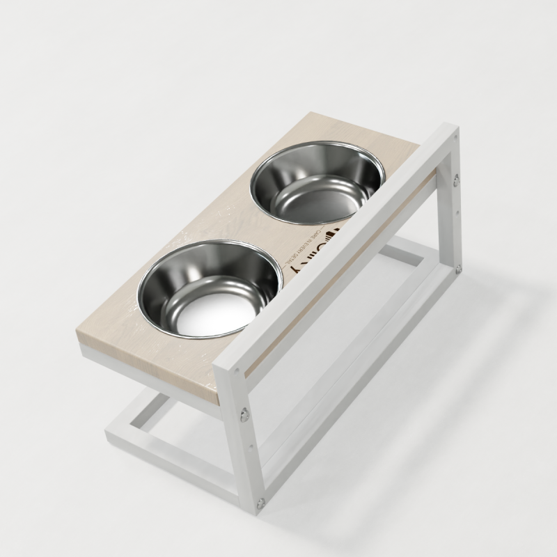 Hollky Flex S - миски на регульованій підставці для маленьких собак (2 × 0.45 л) WHWH